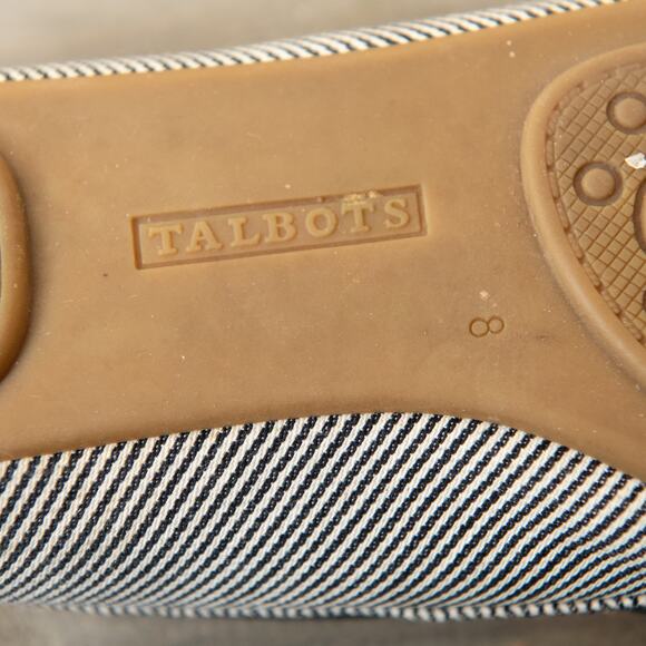 Talbots Seersucker Striped Driving Loafers Size 8 M Moccasins - Picture 6 of 13